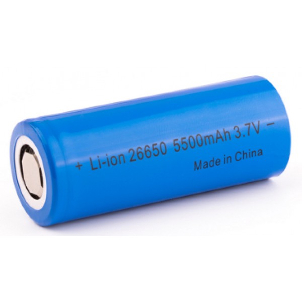 Li-ion 26650 5500mAh 3,7V Akku (15A)