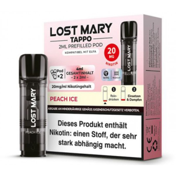 Lost Mary Tappo Prefilled Pods -Peach Ice- 20mg (2 St.)