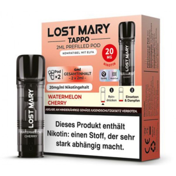 Lost Mary Tappo Prefilled Pods -Watermelon Cherry- 20mg (2 St.)